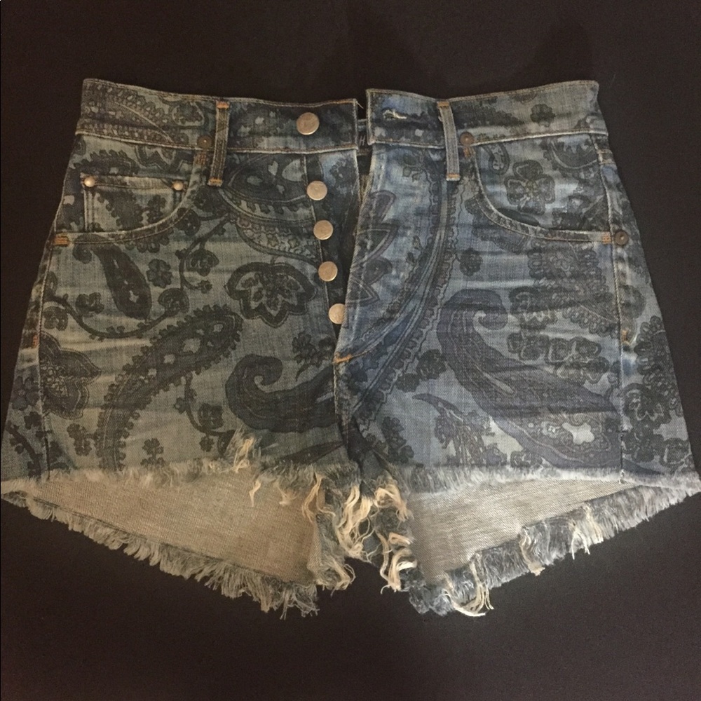 Citizens of Humanity Paisley Denim Shorts